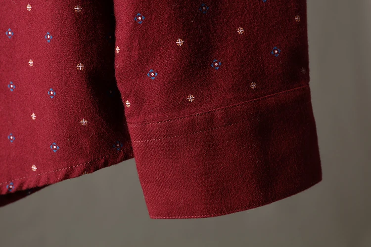 Красная мужская рубашка с длинным рукавом Рабочая одежда | Мужская