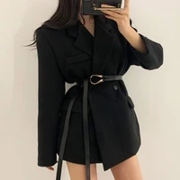 new fashion leather belt for women designer metal buckle waist strap all match dress coat sweater decorative knotted waistband
