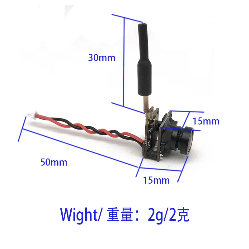 Только 3 9g mini 5 8G FPV 48CH 25mW передатчик VTX CAM с 800TVL 170 градусов AIO camera для RC indoor Racing