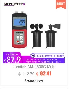 Nicety AM831 ЖК Ручной цифровой анемометр измеритель скорости ветра и измерения температуры с лопастным датчиком Подсветка GR