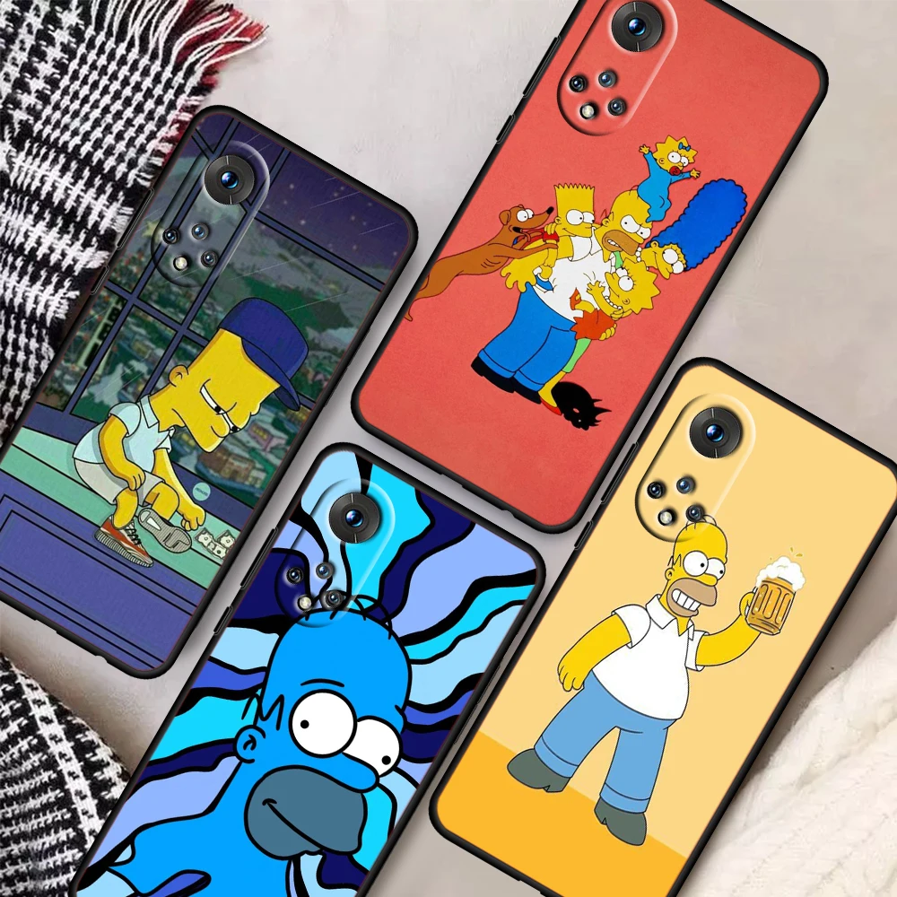 

The Simpsons Daily Funny For Honor 50 Pro X20 SE V30 Magic3 Pro+ Play 5T 5G 30 Lite 30i 30S Silicone Soft Black Phone Case