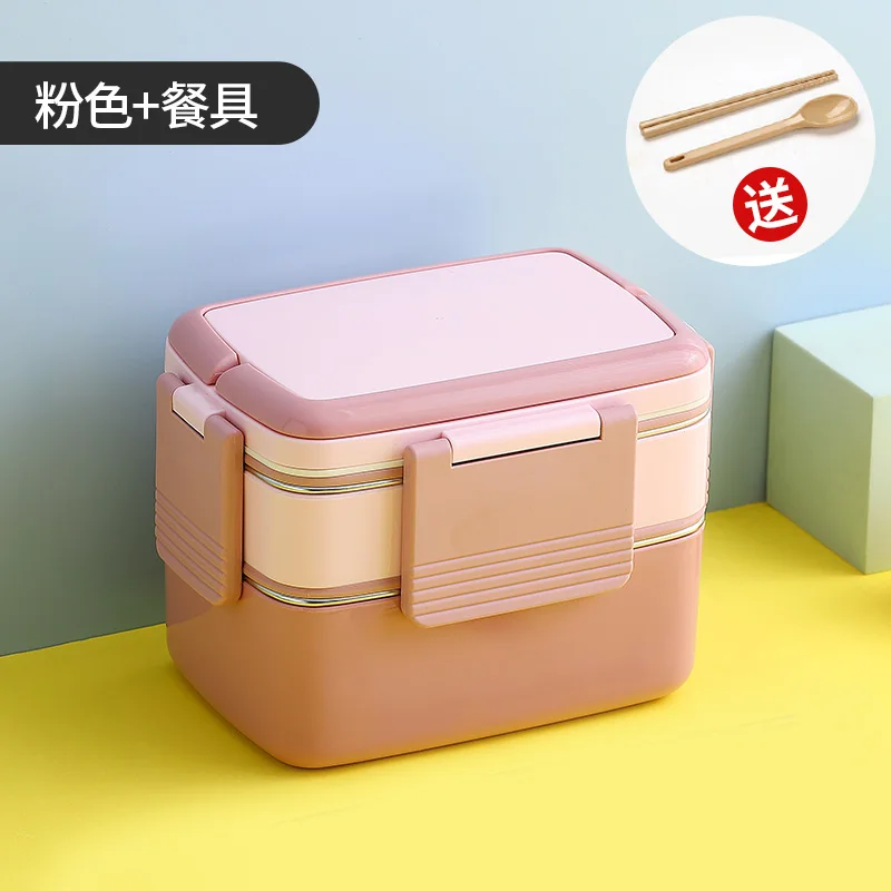 

Bento Portable Lunch Box Stainless Steel Picnic Snack Lunch Box Food Container Japanese Fiambreras Para Comida Tableware DE50FH