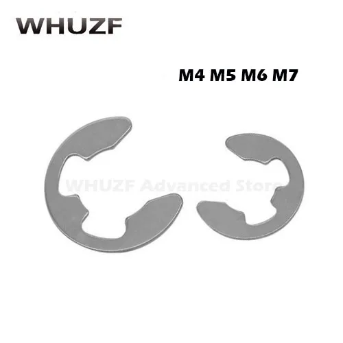 

Блокировочные шайбы M4/5/6/7, подпорные шайбы для валов 304, Открытое кольцо из нержавеющей стали, Пряжка типа E, M4, M5, M6, M7