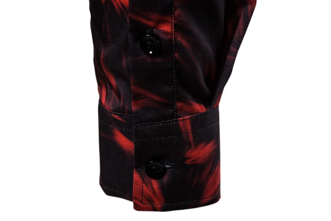 2019 мужские рубашки осенние модные большие повседневные с длинным рукавом и 3D