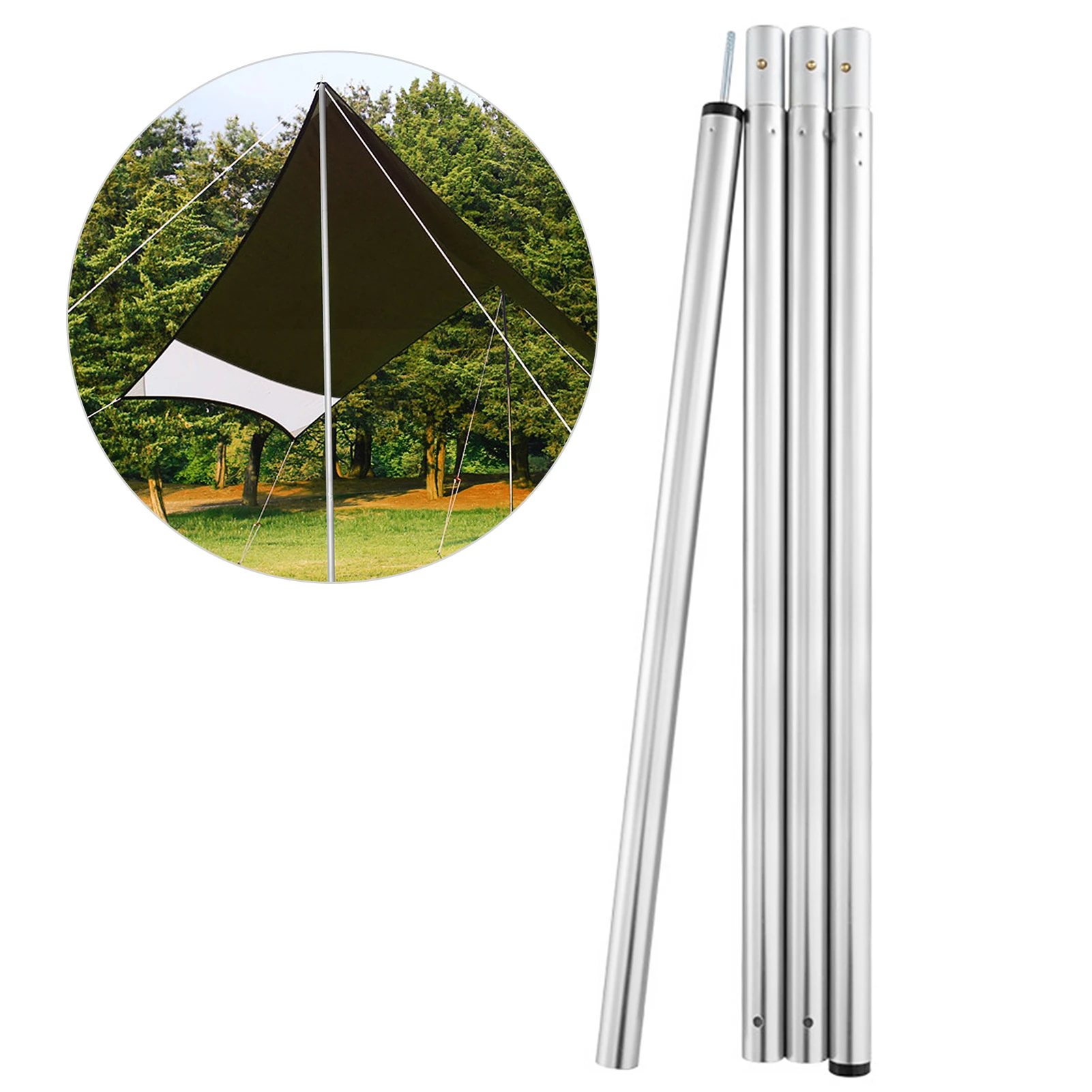 

2.8m Awning Support Rod Folding Sunshade Pole Replacement for Beach Garden Outdoor Camping Hiking