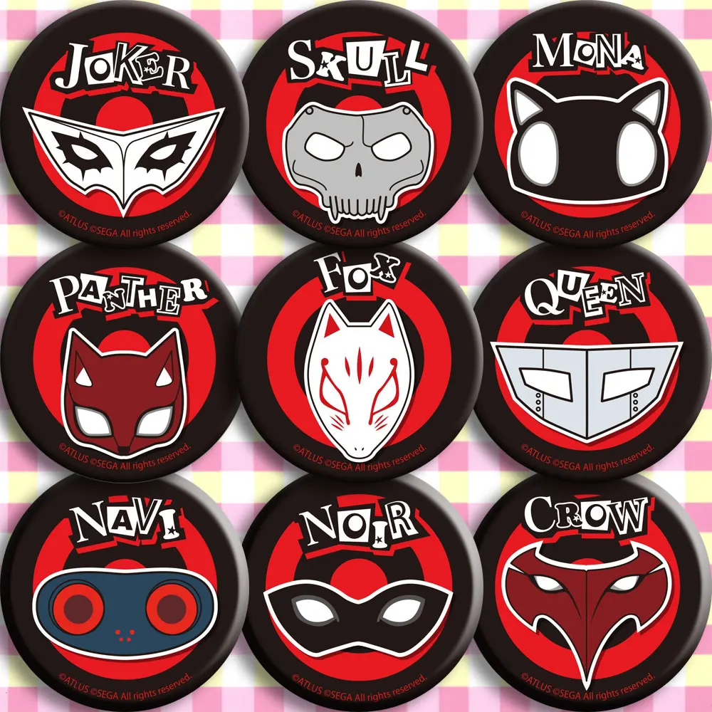 Brdwn Persona 5 Morgana Haru Okumura Ren Amamiya Goro Akechi Ann Takamaki Yusuke Kitagawa Kasumi Yoshizawa значок косплея # CD |