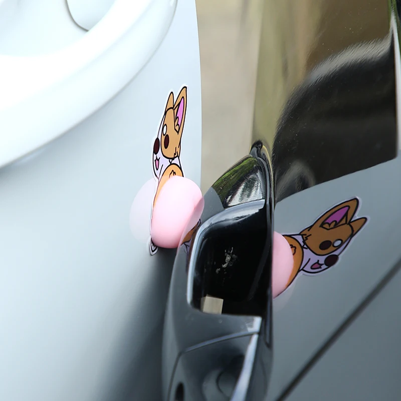 3D милый задний корпус Автомобильная дверь защита от столкновений резиновая