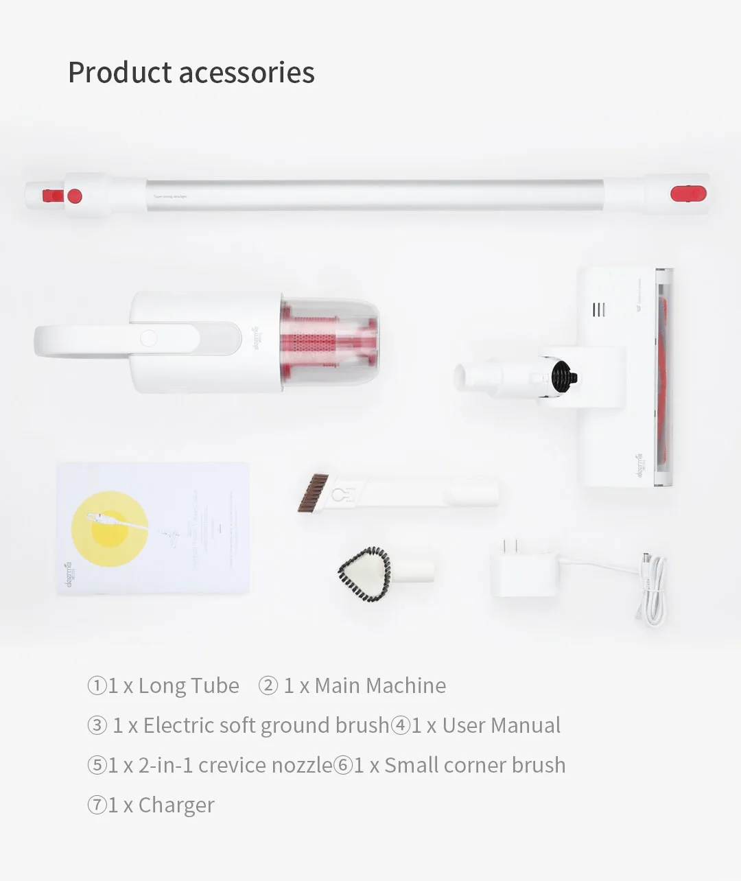 

Deerma Vc20 Original Multifunction Cordless Vacuum Cleaner Handheld Stick Aspirator Mute Vacuum Cleaners For Home And Car