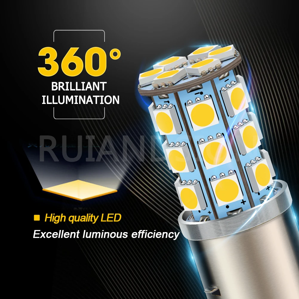 Лампы Налобные светодиодные H6 BA20d для мотоцикла 6 в 12 В 4300 К 5050SMD 27 |