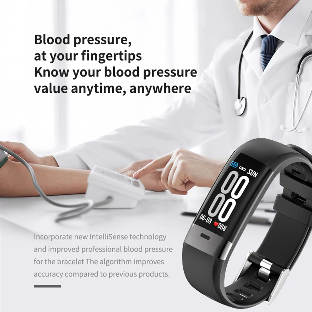 Смарт-часы G36 для мужчин и женщин браслет с фитнес-трекером измерением пульса ЭКГ