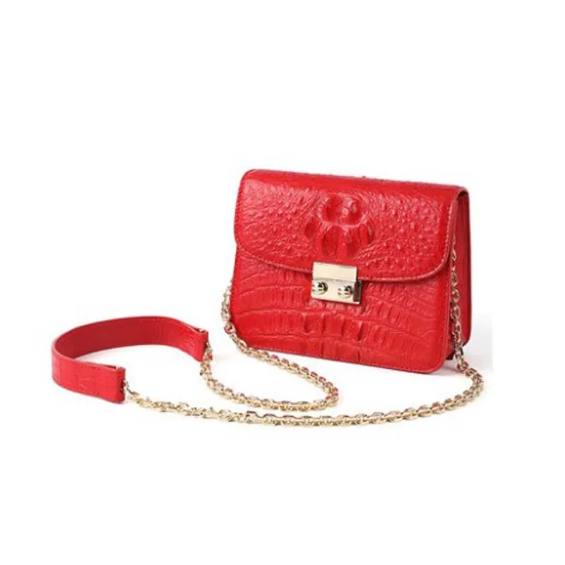Новая женская сумка SL из кожи крокодила маленькая тайская сумка-мессенджер на