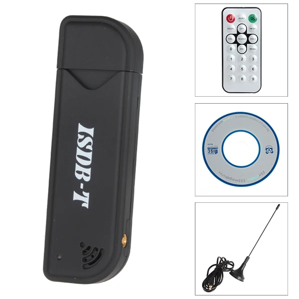 

Mini ISDB-T Digital TV-Stick Video Recorder USB TV Receiver + Remote Control