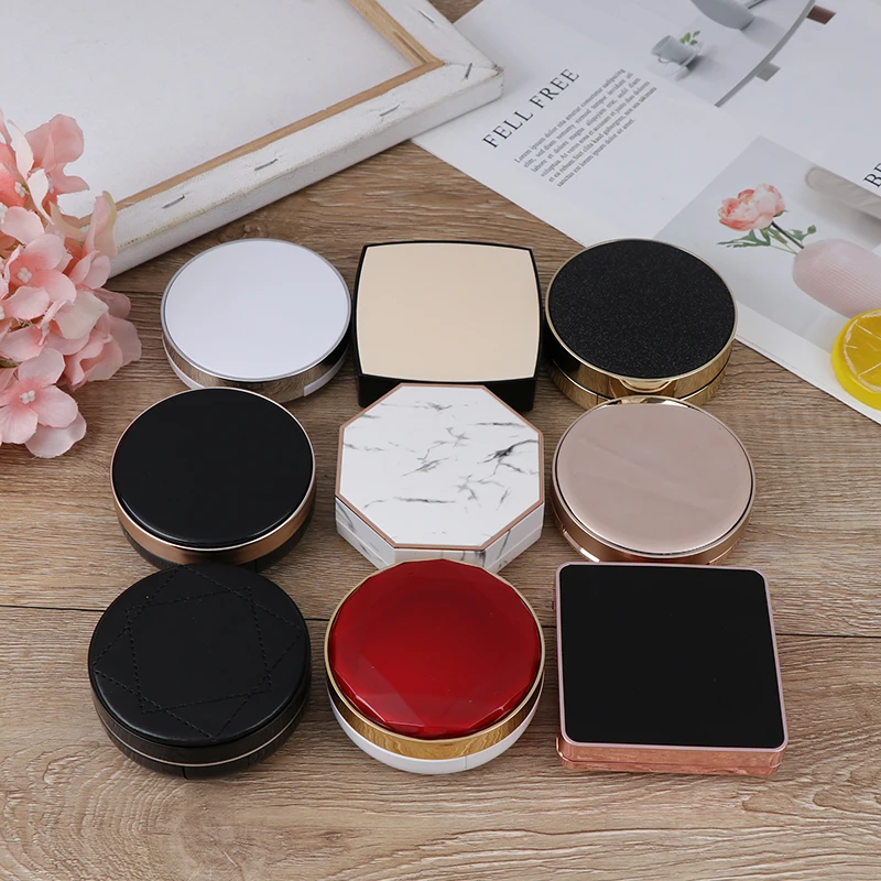 1set Empty Air Cushion Puff Box CC Cream Container Dressing Case Sponge Mirror mutli-type to choose