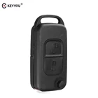Складной чехол для ключа дистанционного управления KEYYOU, 2 кнопки для Mercedes Benz SLK E113 A C E S W168 W202 W203, чехол для автомобильного ключа
