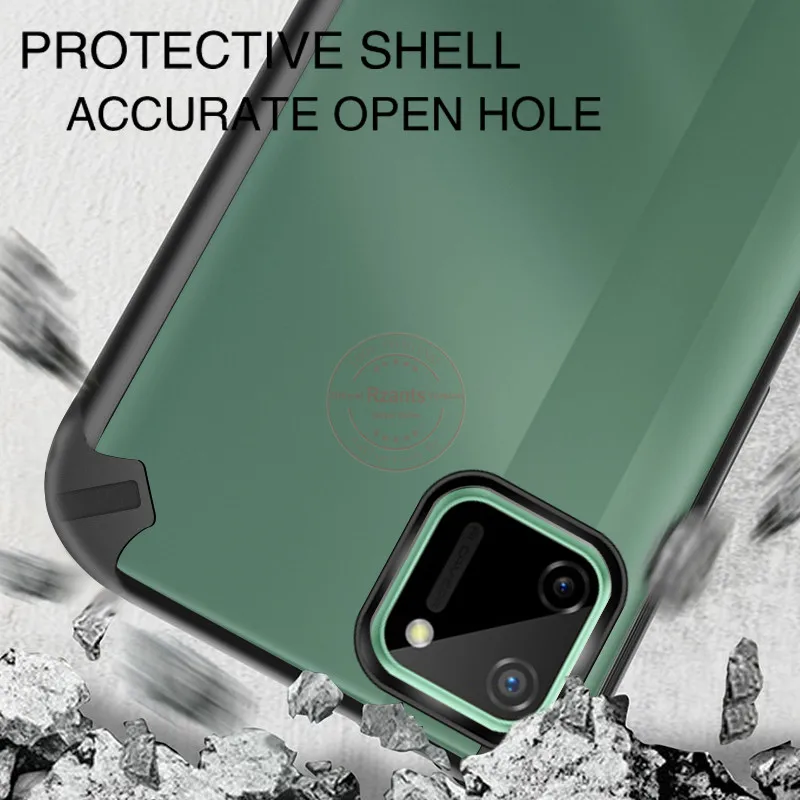 

Rzants For OPPO Realme C11 C15 C17 Case Hard [Blade] Shockproof Slim Crystal Clear Cover funda Casing