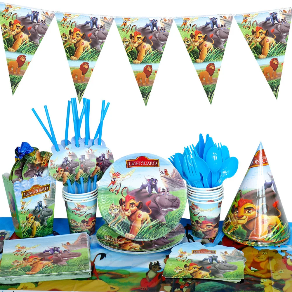 

The Lion King Simba Theme Party Supplies Paper Straw Plate Tablecloth Kids Favor Birthday Party Wedding Decorations Baby Shower