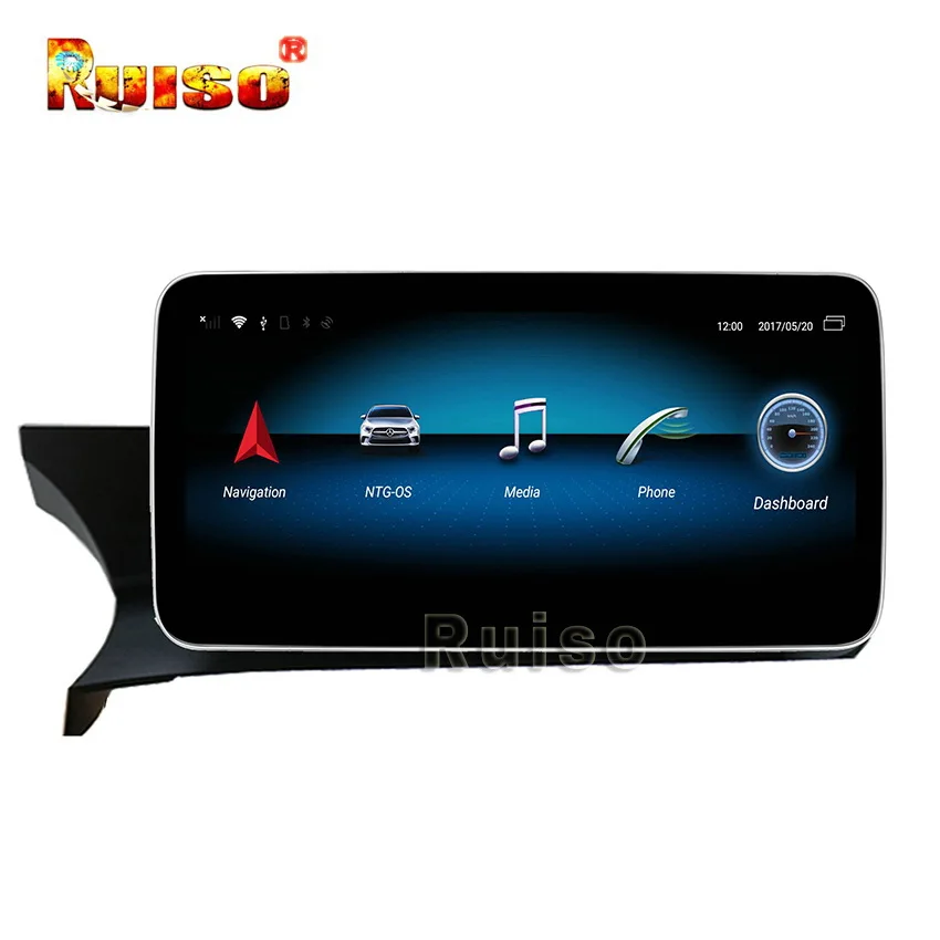 Автомобильный DVD проигрыватель Ruiso 4 Гб + 32 ГБ для Benz C Class W204 (2011 2014) Android 9 0 gps аудио