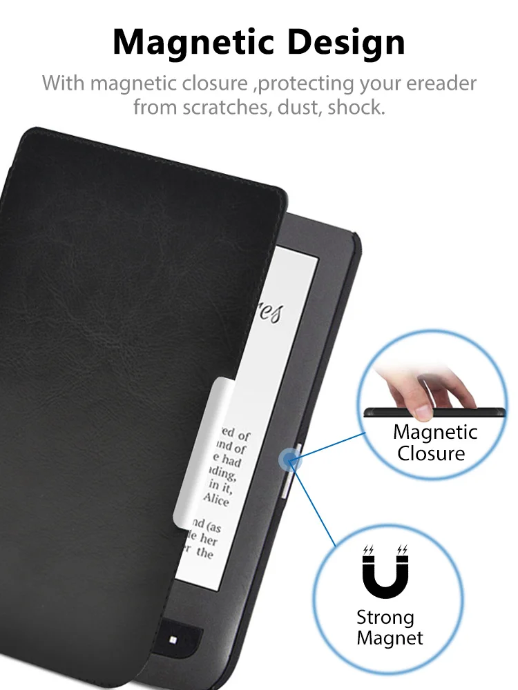 Чехол-книжка из ПУ кожи для pocketbook 614/624/626 plus для pocketbook touch lux 3 e-reader, чехол для электронной книги+ Бесплатный подарок