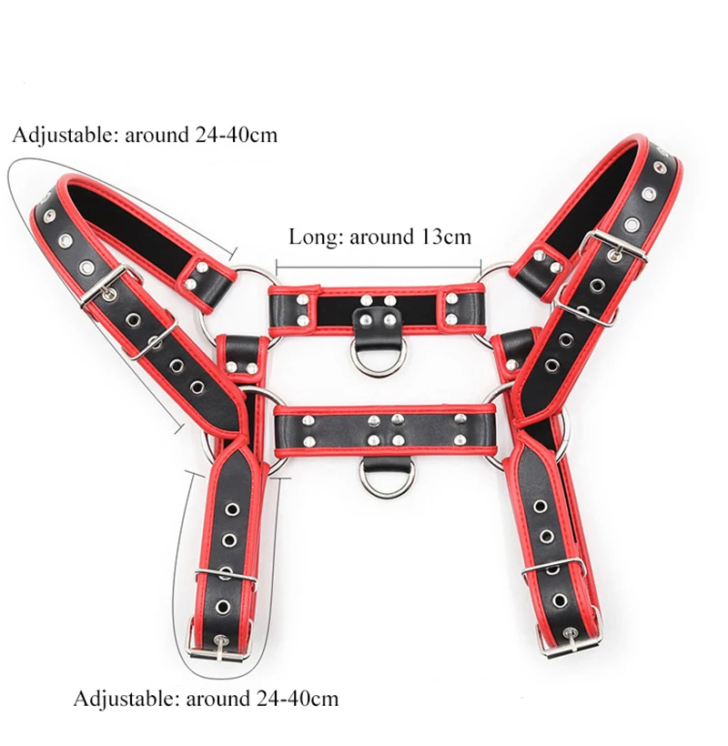 Мужской нагрудный ремень из искусственной кожи бондажный рабский Фетиш