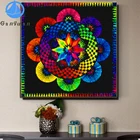 Цветная картина с изображением мандалы, картина из страз 5D, вышивка крестиком, Алмазная мозаика, стразы Алмазная вышивка, домашний декор