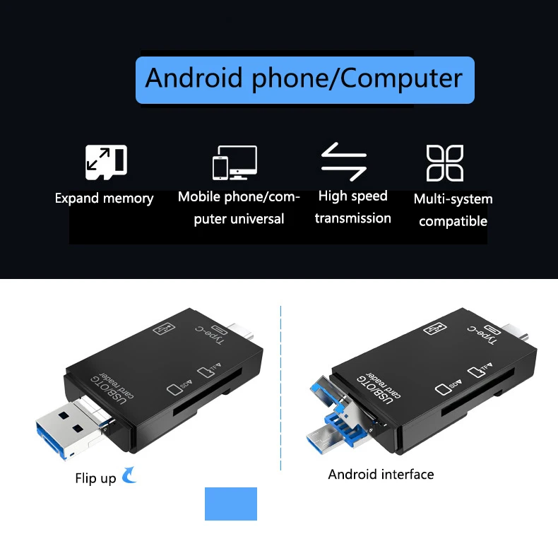 5 в 1 USB 2 0 SD SDHC CF компактный флэш накопитель TF Micro кардридер U диск мышь OTG для Macbook