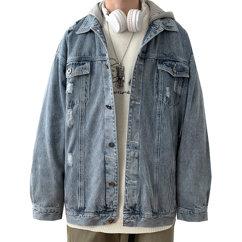 

Winter Men Coats Down Cotton 90% White Duck Denim Hooded Jackets Oversize Hip Hop Men Clothing Japan Style Brand Streetwear