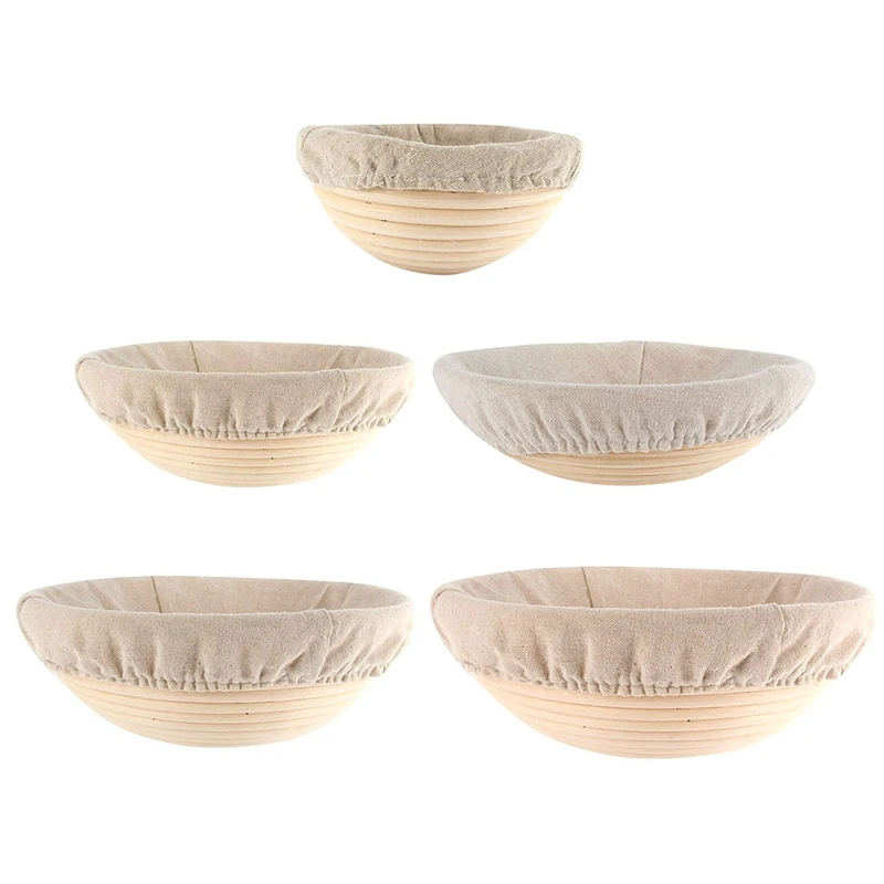 Круглая овальная форма корзина из ротанга для ферментации кантри хлебное тесто