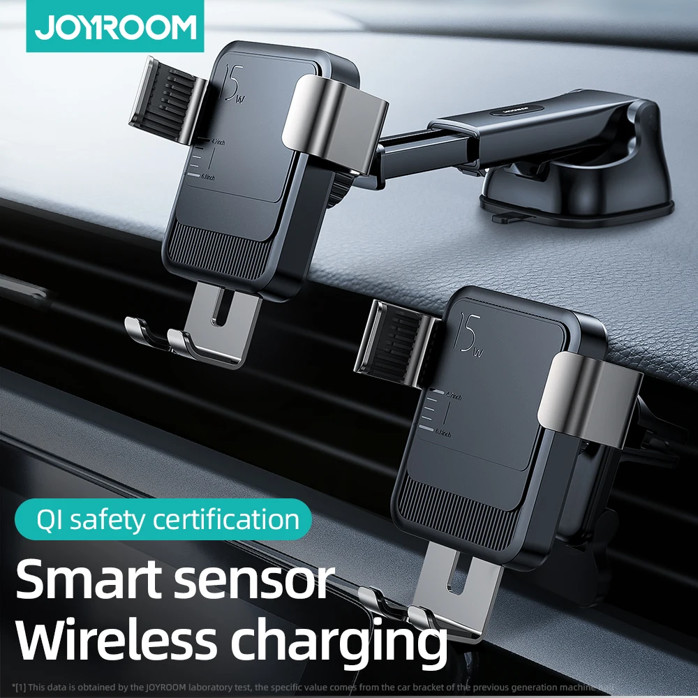 joyroom 15w qi wireless car phone holder charger intelligent infrared fast charger stand car phone holder for iphone huawei free global shipping