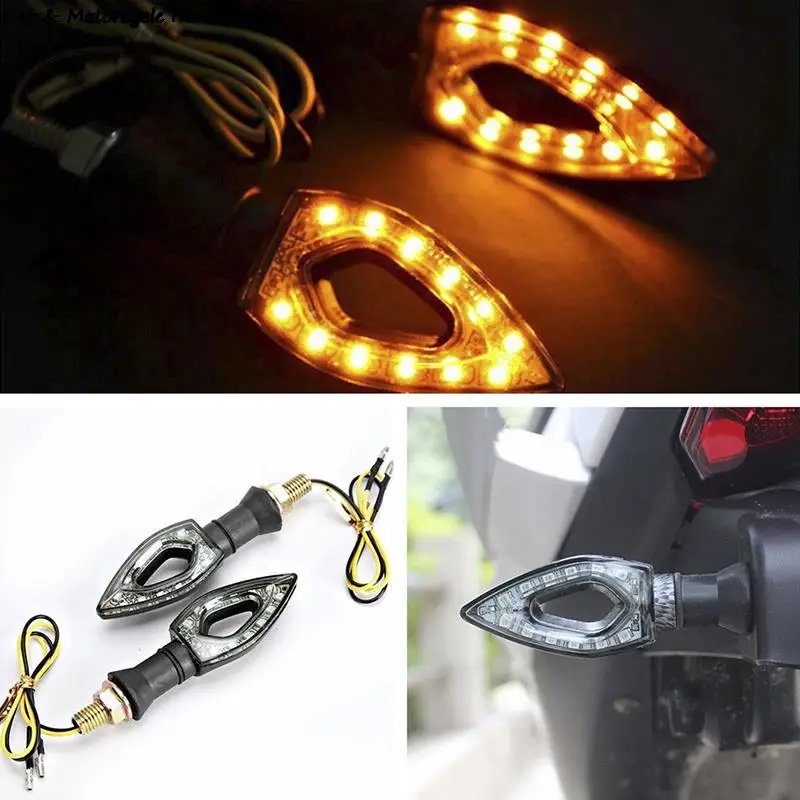 

1pc 12 LED Turn For Moto Motorbike Motorcycle Accessories Yellow redSignal Motorcycle Turn Signals Light Tail Lights Indicators
