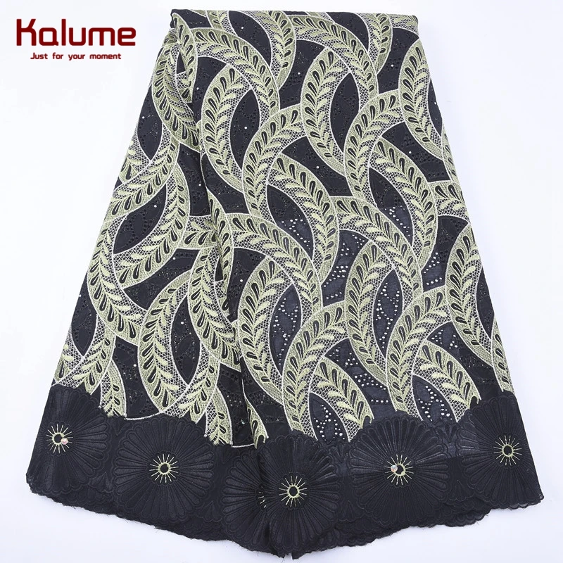 Высококачественная африканская швейцарская хлопковая кружевная ткань Kalume