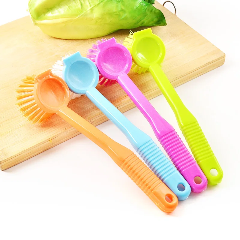 

4pcs Kichen Accessories Household Cleaning Tools Pot Washing Brush Long Handle Cleaning Brushes Oil Free Kitchen Brush
