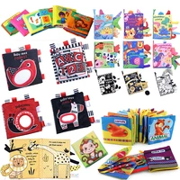 baby visual excitement cloth book black white enlightenment educational toy animal marine label stereo book for toddler xmas toy