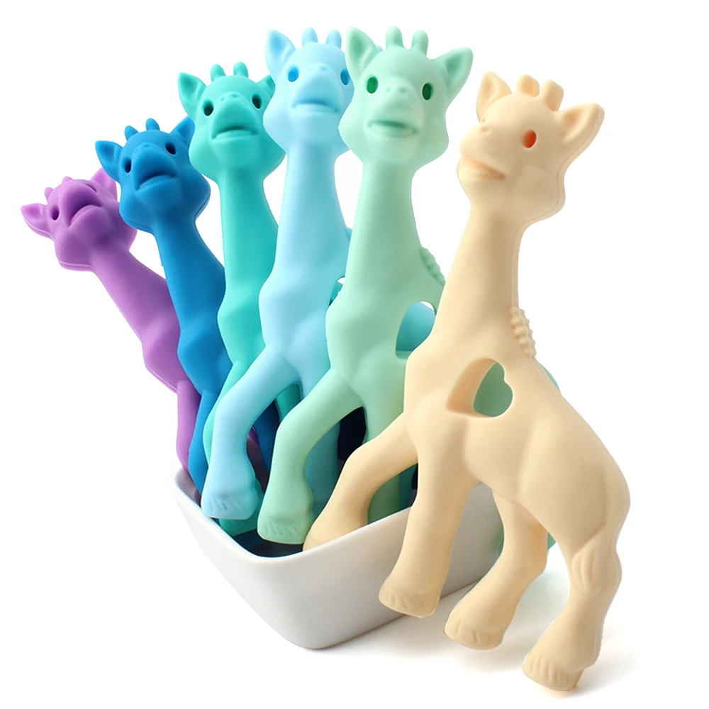 Keep & расти 1 шт. Жираф силиконовый Прорезыватель для зубов Еда Класс изготовления