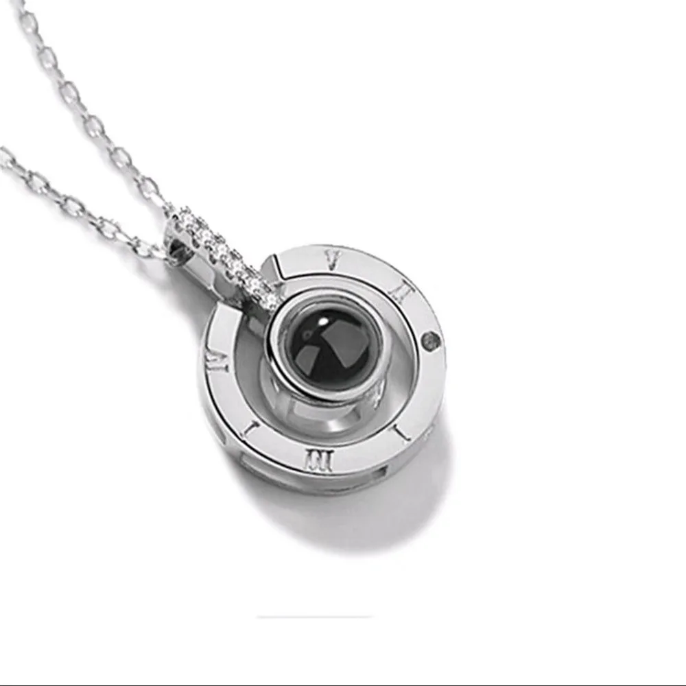 Fashion women's jewelry romantic love memory 100 languages I you Pendant Necklace Party Wedding Gift Wholesale | Украшения и