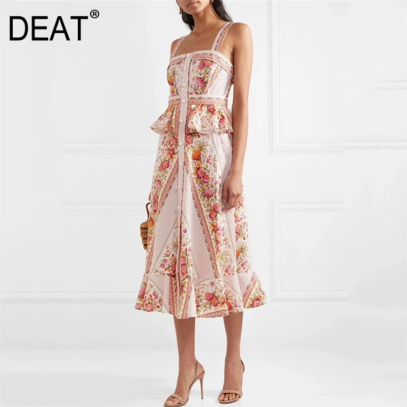DEAT 2020 новое летнее сексуальное платье без бретелек с открытыми плечами и