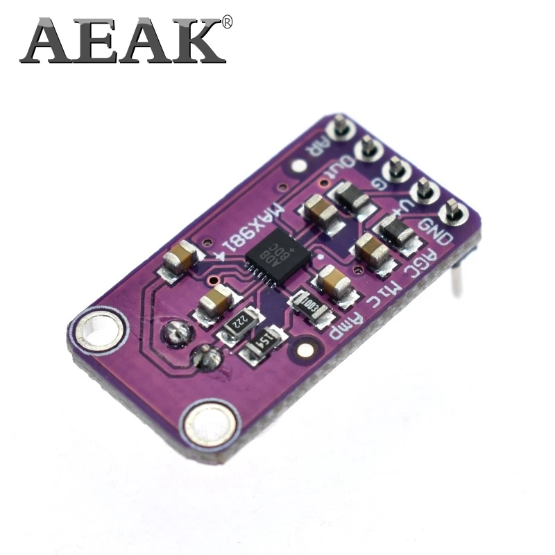AEAK MAX9814 микрофонный усилитель с АРУ плата модуль автоматического управления усилением для Arduino программируемая атака и релиз соотношение низкий THD