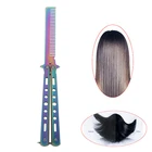 Складная расческа из нержавеющей стали тренировочный инструмент для стрижки бороды и усов инструмент для укладки