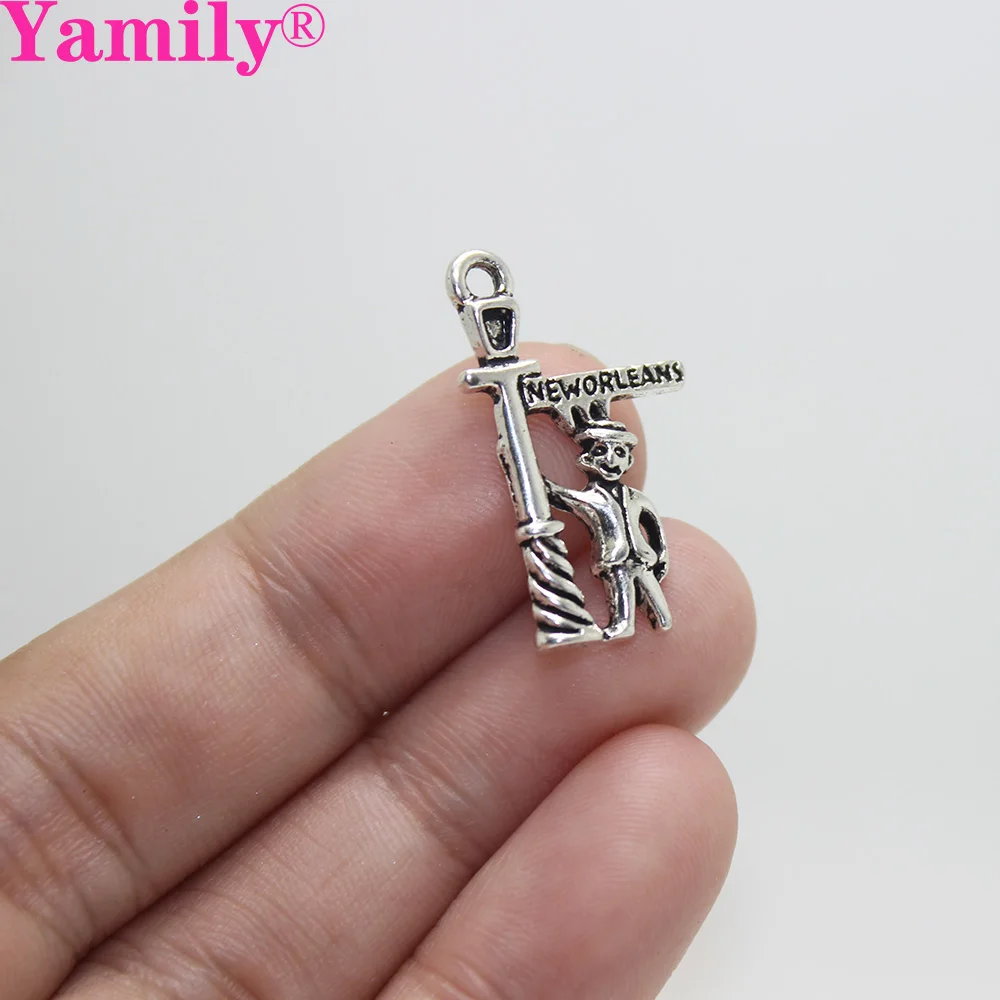 Yamily 15 шт./15*26 мм античный серебряный тон Орлеан Подвески Подвеска для DIY ювелирных изделий