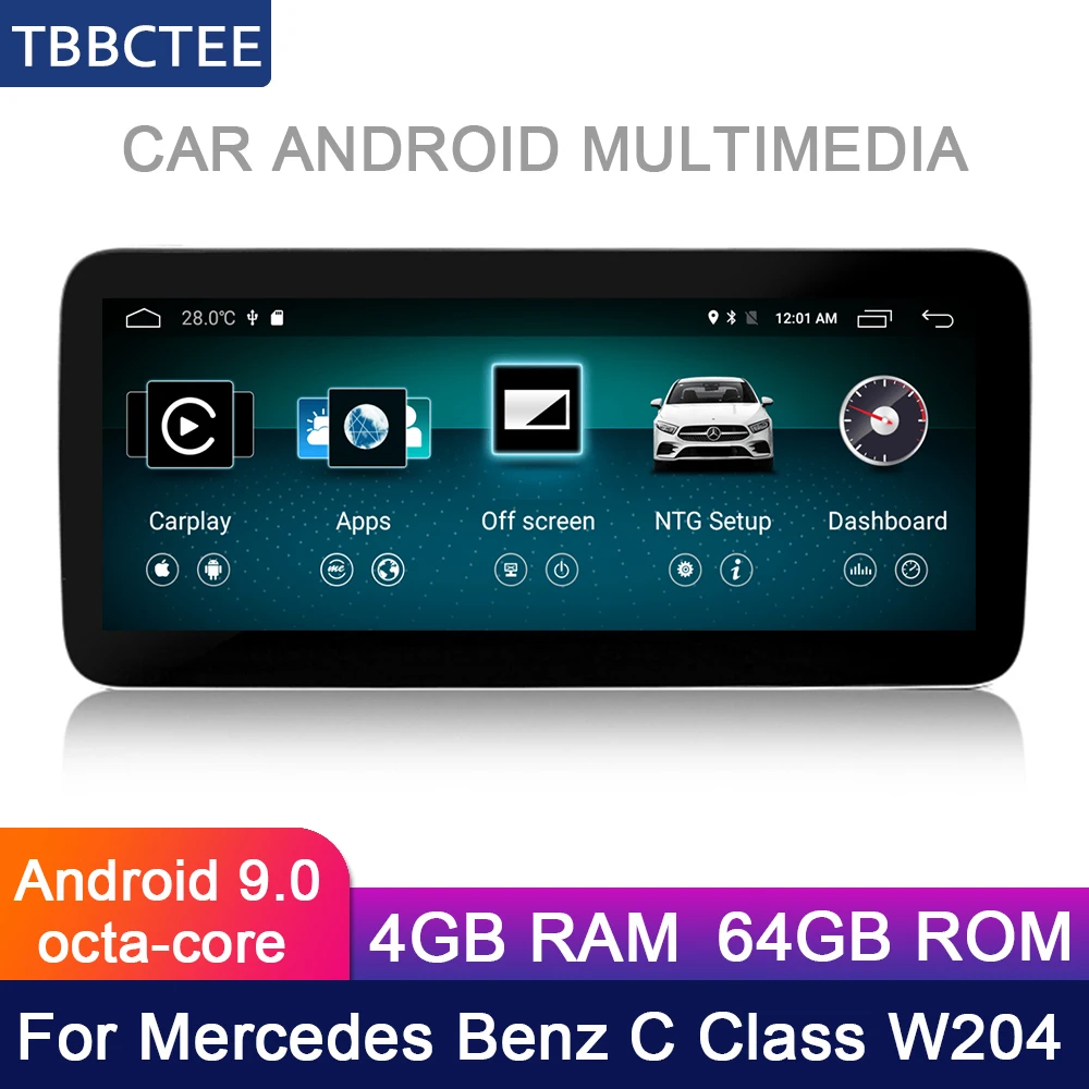 10 25 дюймов 4G + 64G Android для Mercedes Benz MB C Class W204 2011 ~ 2014 NTG Автомобильный мультимедийный