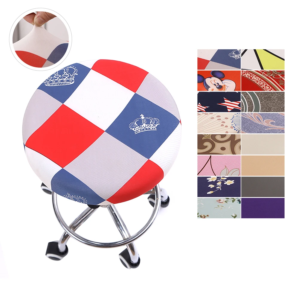 2019 круглый чехол для стула эластичный сиденья домашний кресла Круглый Барный