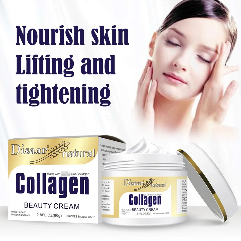 

80ml Face Cream Collagen Aloe Moisturizer Anti Wrinkle Anti Aging Nourishing Serum Collagen Whitening Brightening Gel Skin Care