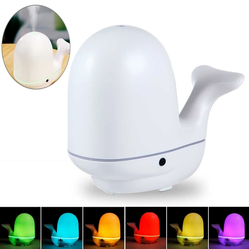 Hot Creative Pat Light Whale Air Humidifier Ultrasonic Aroma Essential Oil Diffuser Mist Maker Aromatherapy For Home Baby Room U | Бытовая