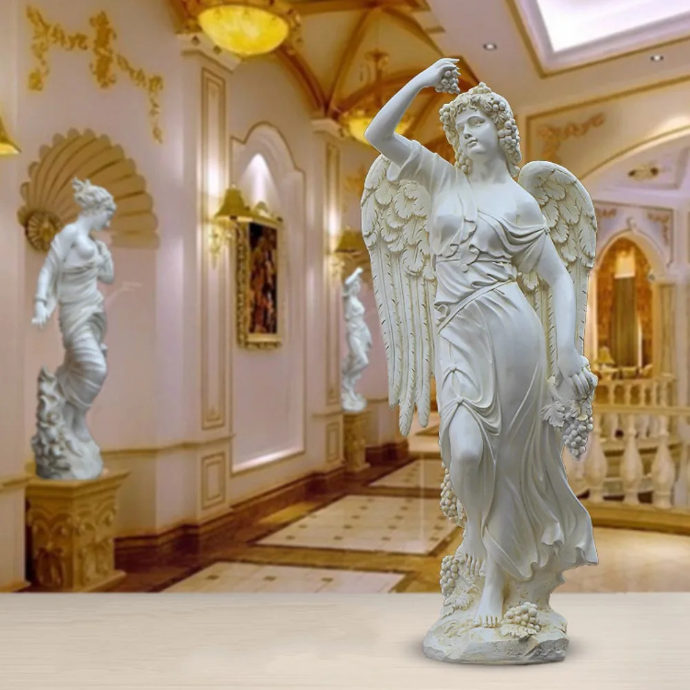 

Luxury Wedding Decor Centerpieces White Angel Roman Column Road Lead Resin Crafts Home Garden Party Event Decorations