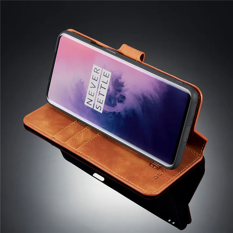 Чехол-Кошелек для Oneplus 7pro Coque роскошные чехлы с крышкой кожаный чехол 6T 7 Pro 1 +