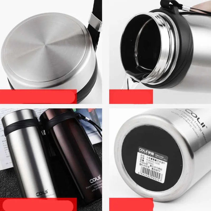 

High-grade Thermos Cup Large Capacity Stainless Steel Student Portable Cup Pot Men and Women Office Tea Cup Vacuum kettle Termos