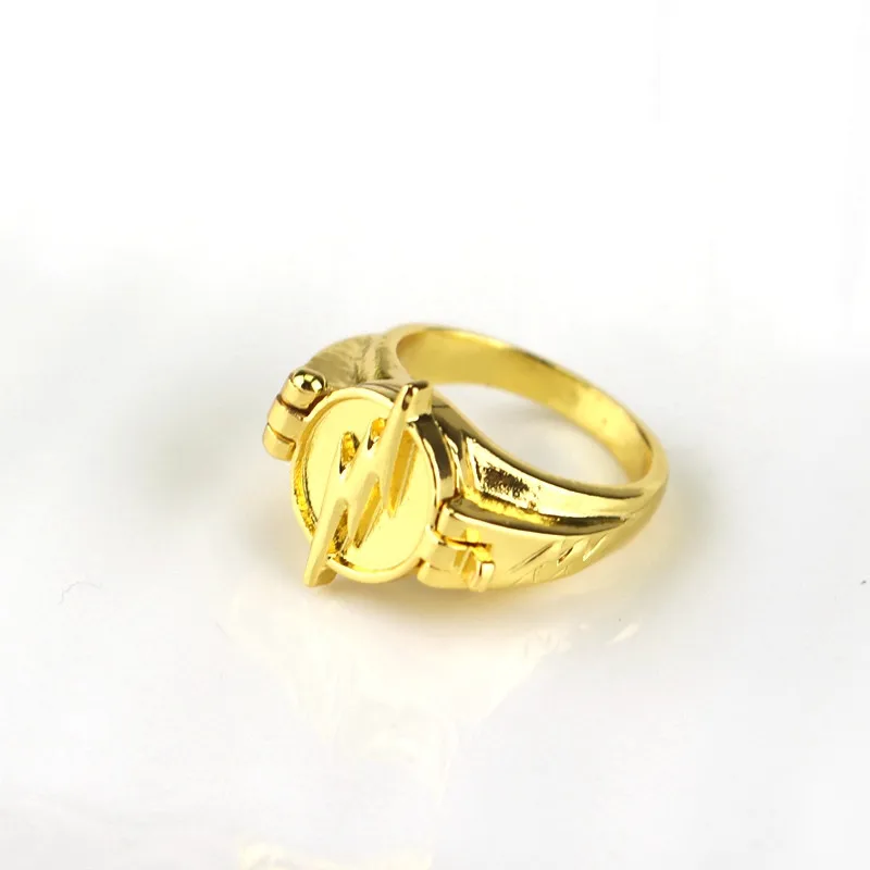 Movie Comic The Flash Ring Gold Color Lighting Logo Men Women Cosplay Jewelry Christmas Gift | Украшения и аксессуары