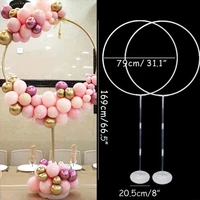 2pcs balloon arch balloons ring stand for baby shower wedding decorations round hoop holder kids birthday party anniversary