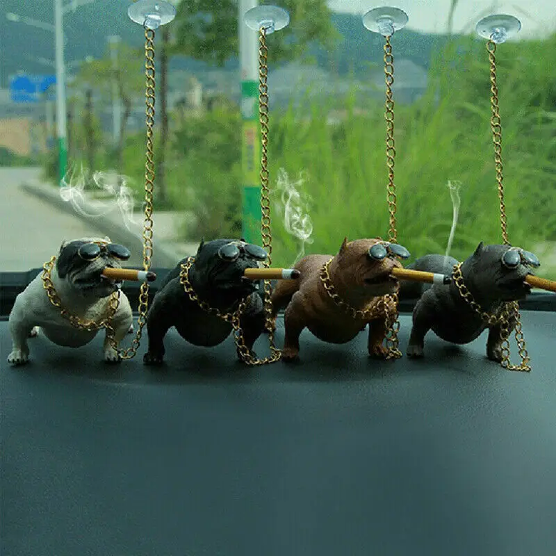 Bully Pitbull Dog Car Interior Decoration Dashboard Ornament Fashion Funny Cute Home Auto Accessories No Base |