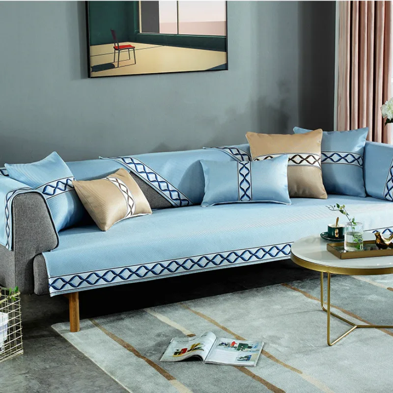 Летнее полотенце для дивана ледяной Шелковый коврик крутая подкладка простой