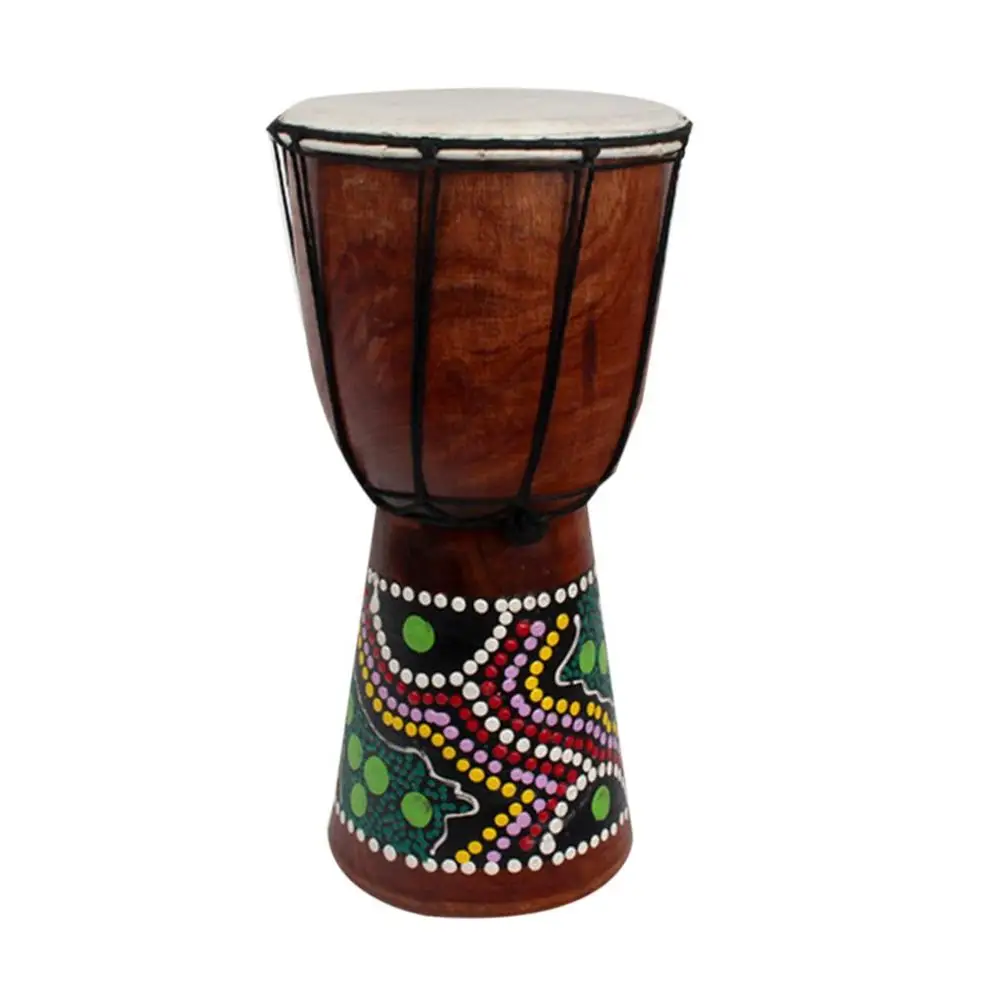 6inch 4/6 дюймов Африканский Djembe ударный ручной барабан из красного дерева Джамбе Думбек барабанщик с узором чистая козья кожа поверхность - Цвет: 6inch